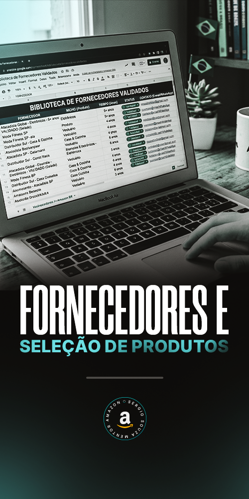 Capa Fornecedores e Seleção de Produtos - Sérgio Amazon